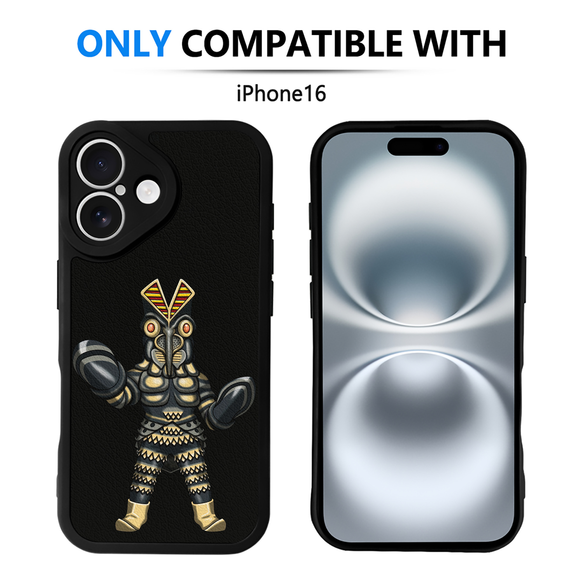 （画像用） ウルトラマン Ultraman 【iPhone 16シリーズ対応】シリコンスマホケース（レザー調） 材質：シリコン